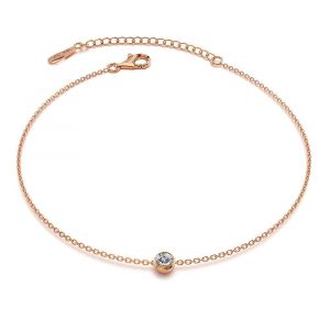 Crystal Cocos Anklet Rose Gold