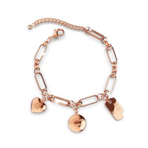 Bliss Charm Bracelet in Rose Gold Layered Steel Jewellery