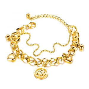 Sapling Bracelet in Gold Layered Steel Jewellery