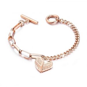 Love Wings Rose Gold Bracelet
