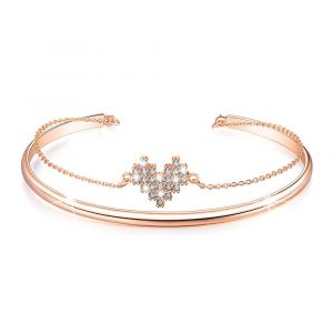 Pixel Heart Cuff Bangle