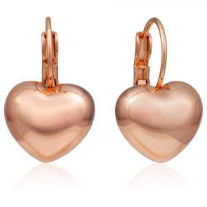 Heart Leverback Earrings