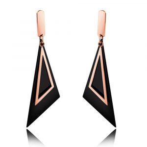 Modern Geometric Style Dangle Earrings Duo Scalene