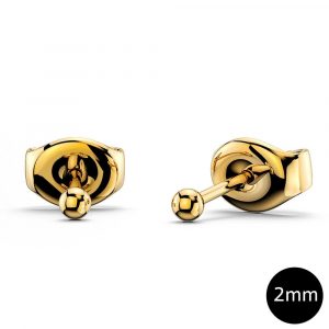 Ball Stud Earrings 2mm