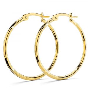 Trishia Hoop Gold Layered Earrings 30mm