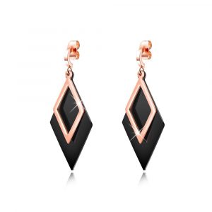 Geometric Diamond Dangle Earrings
