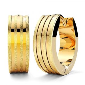 Angel Textured Huggie Earrings