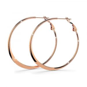 Semi Flattened Hoop Earrings 40mm