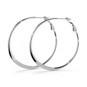 Semi Flattened Hoop Earrings 40mm