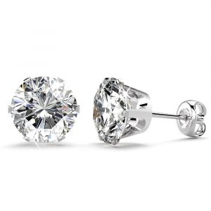 Nabeeyla Clear Stud Earrings|10mm