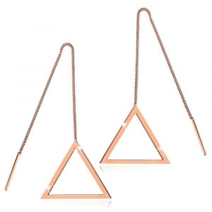 Geo Triangle Threader Earrings
