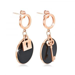 Key & Lock Dangle Earrings