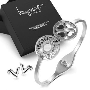 Boxed 2pc White Gold Layered Jewellery Gift Set