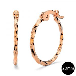 Twisted Hoop Earrings 20mm