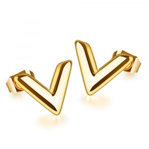 V-Style Stud Earrings
