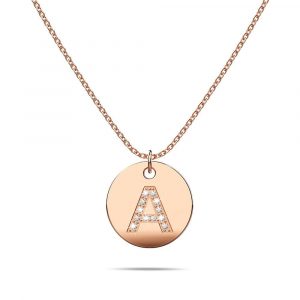 Initials Fabulous Alphabet Letter Necklace Rose Gold Layered Steel Jewellery