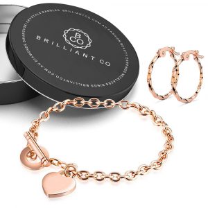 Boxed 2pc Rose Gold Layered Jewellery Gift Set