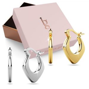 Boxed 2 Pairs of Sylvia Titanium Earrings Set