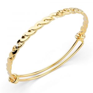 Alyana Braided Adjustable Bangle Gold Titanium