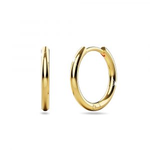Edgy Gold Titanium Hoop Earrings