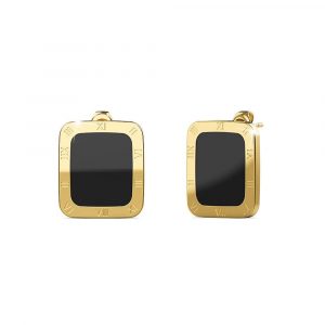 Zaila Oblong Gold Layered Earrings