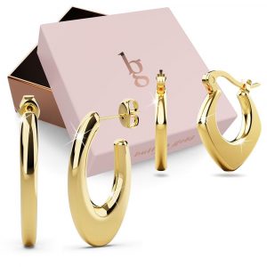 Boxed 2 Pairs of Sylvia Titanium Earrings Set in Gold