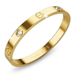 Carrie Stainless Steel Bangle in Gold