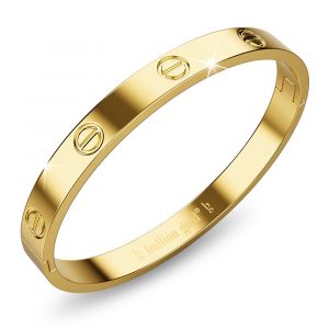 Carmello Stainless Steel Bangle in Gold