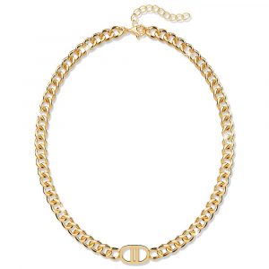 Chunky Weaver Necklace in Gold