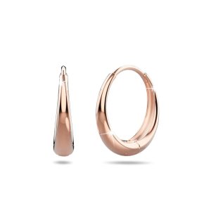Ciara Chic Graduated Hoop Earrings Rose Gold