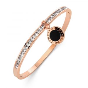 Roman Numerals Charm Bangle