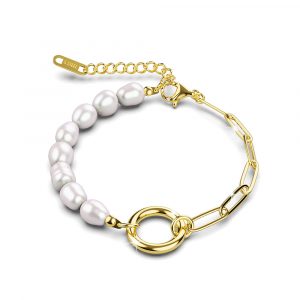 Tahlia Silver Freshwater Baroque Pearls Bracelet