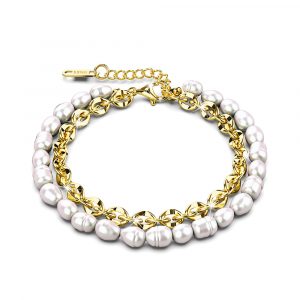 Maeve Freshwater Baroque Pearls Layered Bracelet