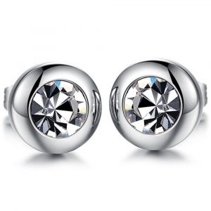 Classical Bezel Stud Earrings