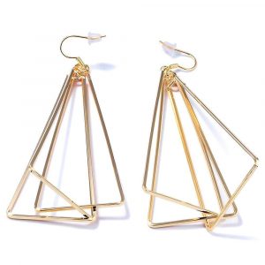 Trio Triangle Dangle Earrings