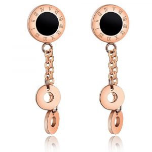 Fame Dangle Earrings Circle Charms
