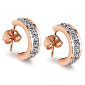 Ariana C-Hoop Earrings Rose Gold