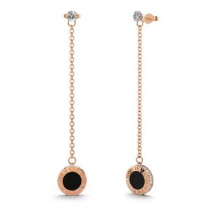 Double Side Roman Drop Chain Earrings