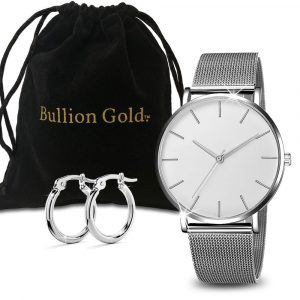 Boxed Gift Set Women's Geomatic Mineral Glass Watch