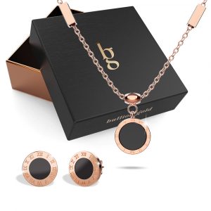 Boxed Gatsby Effect Earrings and Necklace Set