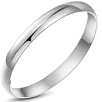 Large Bangle White Gold
