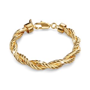Bea Gold Double Twist Bracelet