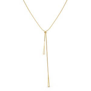 Gold Layered Double Asymmetrical Tassel Necklace