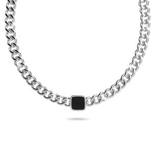 Forde Cuban Chain Acrylic Bar Necklace