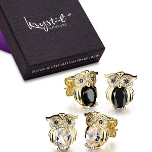 Boxed Hedwig & Gylfie Zirconia Studded Earrings
