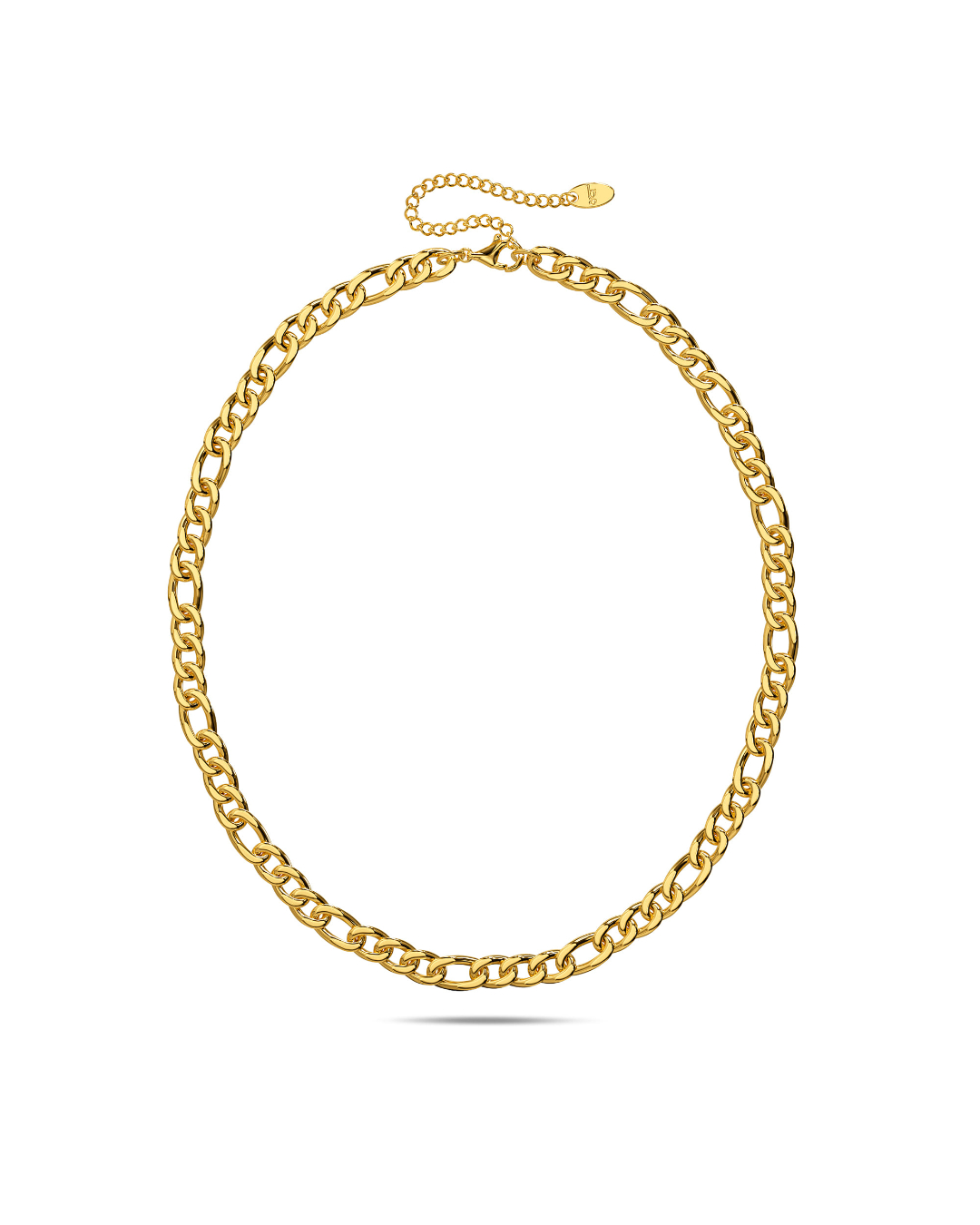 Figaro Chain Link Gold Plated Necklace