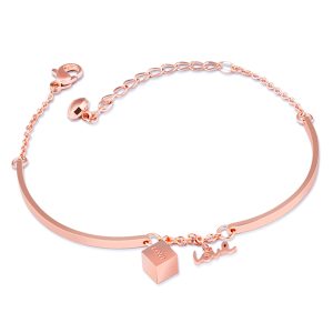 Cubic Love Charm Bracelet