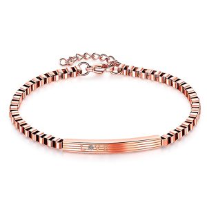 Love Box Chain Bracelet Rose Gold