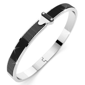 Elaine White Gold Bangle