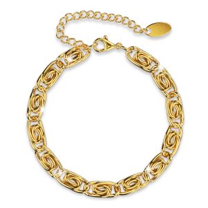 Bianca Fancy Clip Link Chain Gold Titanium Bracelet